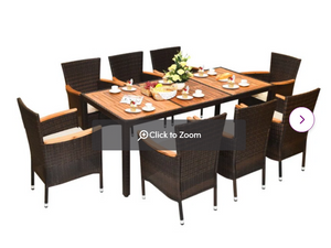 9 piece Dining Set, fully assembled