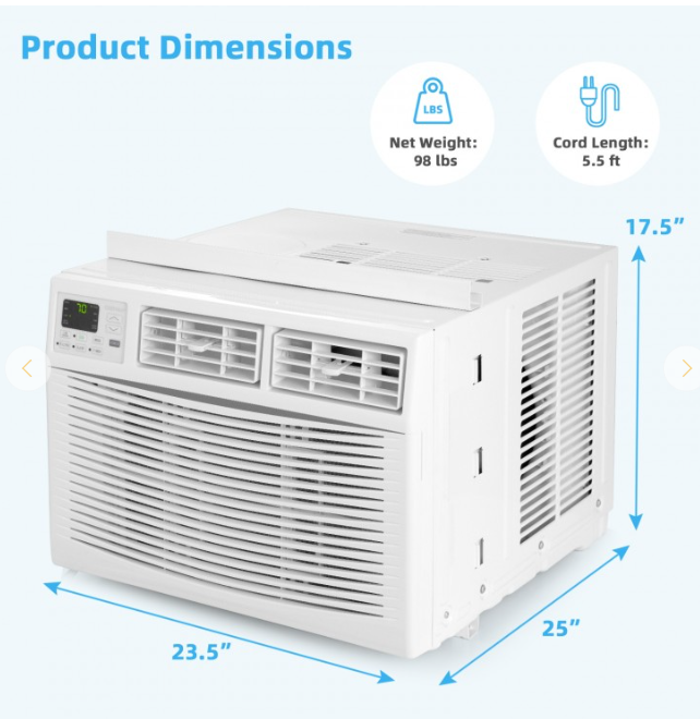 SPECIAL, 15000 BTU Energy Efficient Window Air Conditioner Cools Rooms up to 800 Sq. Ft - NO BOX