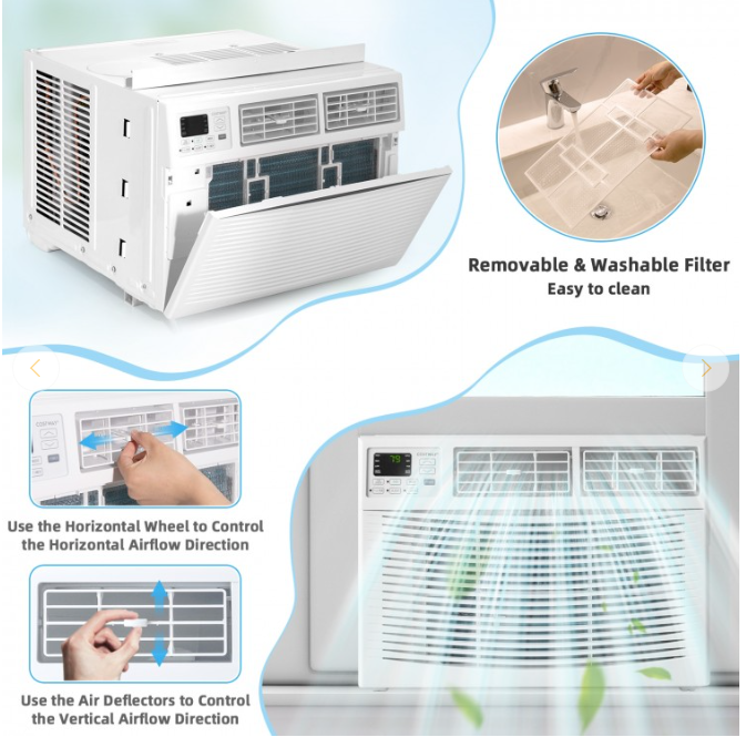 SPECIAL, 15000 BTU Energy Efficient Window Air Conditioner Cools Rooms up to 800 Sq. Ft - NO BOX