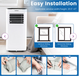 9000 BTU 3 in 1 Portable Air Conditioner with Fan and Dehumidifier, remote