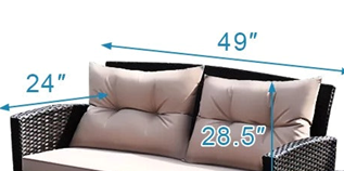 SPECIAL, Outdoor Loveseat, fully assembled, loveseat only