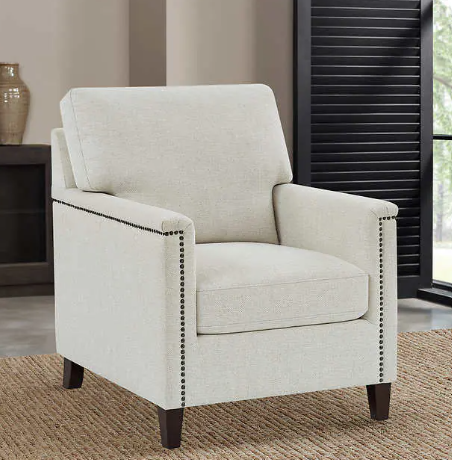 True Innovation Modern Tufted  Fabric Accent Chair