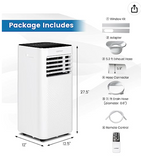 10,000 BTU Portable Air Conditioner 3-in-1 Air Cooler w/Dehumidifier & Fan Mode,