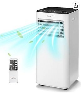 8,000 BTU Portable Air Conditioner 3-in-1 Air Cooler w/Dehumidifier & Fan Mode,