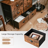 SMALL, 6-Drawer Dresser Brown Fabric Storage Tower Chest of Drawers (31.5 in W. X 25 in H.)