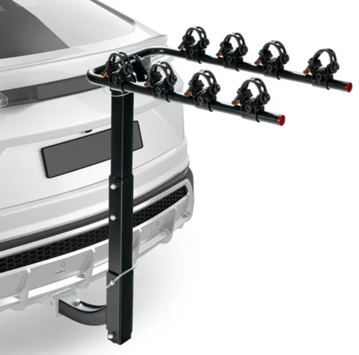 SPECIAL, 4-Bike Hitch Mount Rack, Double Folding Bicycle Carrier Rack w/2" Hitch Receiver