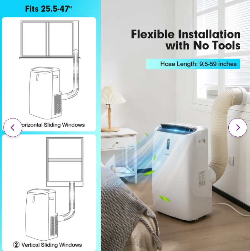 14000 BTU Portable  Air Conditioner with APP and WiFi Control