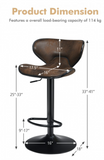 Scratch & Dent,  Set of 2 Adjustable Bar Stools Swivel Bar Chairs Pub Kitchen, fully assembled