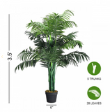 3.5 Feet Artificial Areca Palm Decorative Silk Tree with Basket