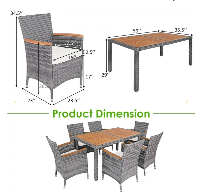 SPECIAL plus NO TAX,  7 Piece Dining Set, fully assembled,