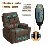 Deluxe Power Lift / Recliner,  8 Point Massage & Lumbar Heat, 2 Side Pockets Cup Holders USB Charge Port,