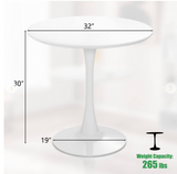 32 Inch Modern Tulip Round Dining Table, small scratch & dent