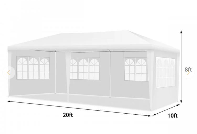 10 x 20 Feet Outdoor Party Canopy Tent with Removable Walls