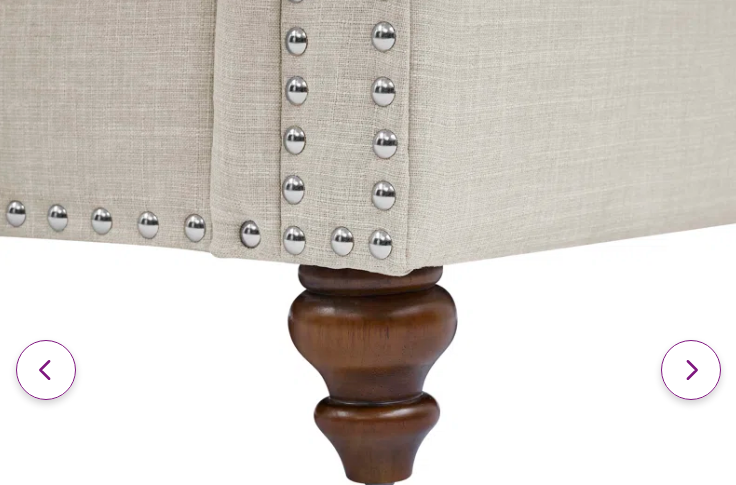 Glorious,  78''  Fabric Sofa With Solid Wooden Legs - BEIGE LINEN