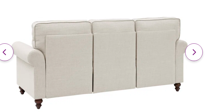 Glorious,  78''  Fabric Sofa With Solid Wooden Legs - BEIGE LINEN