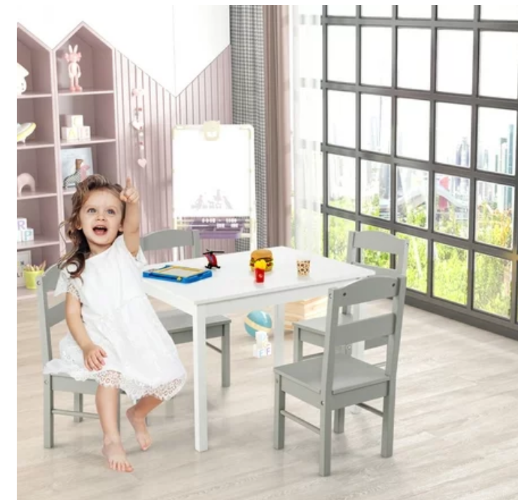 Kids 5 Piece Table & Chair Set,Customer return* Scratch&Dent