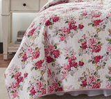 LAURA ASHLEY LIDIA QUILT SET MULTI PINK KING