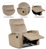 Recliner Chair Single Sofa Lounger with Arm Storage and Cup Holder, mark front bottom