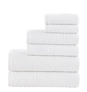 Talesma Muskoka 550gsm Turkish Cotton Towel Set (6-Pieces) White