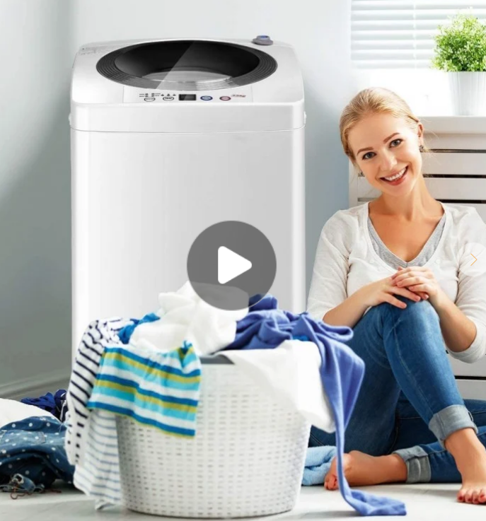 Portable 7.7 lbs Automatic Laundry Washing Machine with Drain Pump