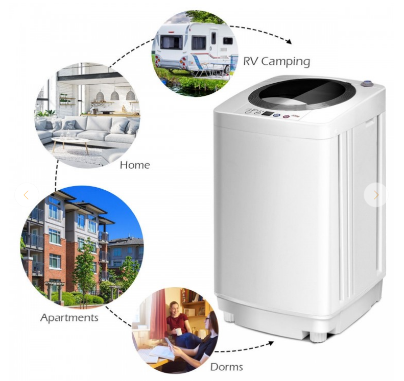 Portable 7.7 lbs Automatic Laundry Washing Machine with Drain Pump