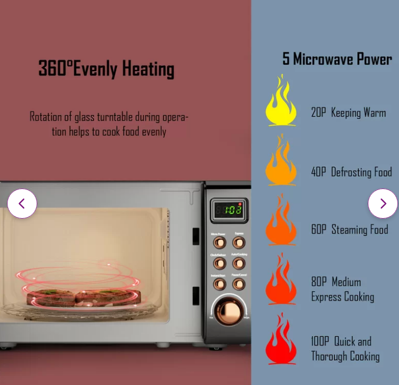 ANGELES HOME 0.7 Cubic Feet Countertop Microwave