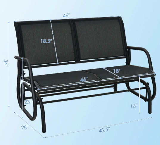 SPECIAL, NO TAX, Patio Swing Glider Bench