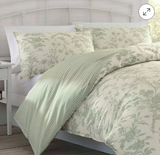 Laura Ashley, 5 Piece Pastel Green Natalie Comforter Set -Twin