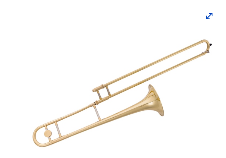 B Flat Trombone Gold Brass with Mouthpiece and case for Beginners Students