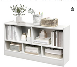 Kids Open Bookcase, fully assembled, white