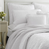 Laura Ashley Heirloom Crochet White Quilt Set, full/queen