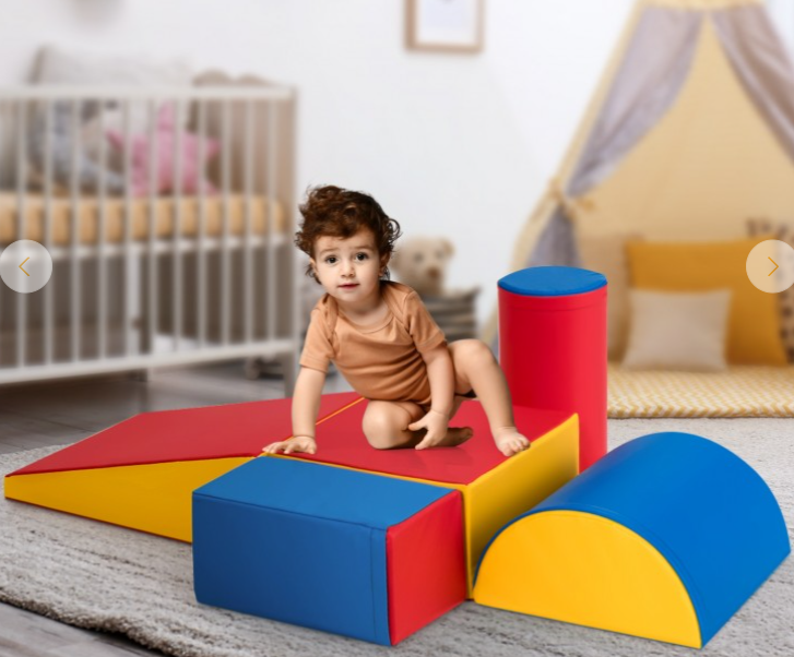 5-Piece Kids Crawl and Climb Foam Play Set for Preschoolers