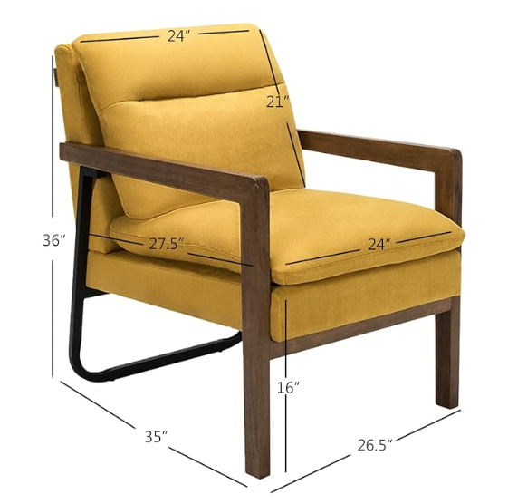 Sofa Chair with Extra-Thick Padded Backrest