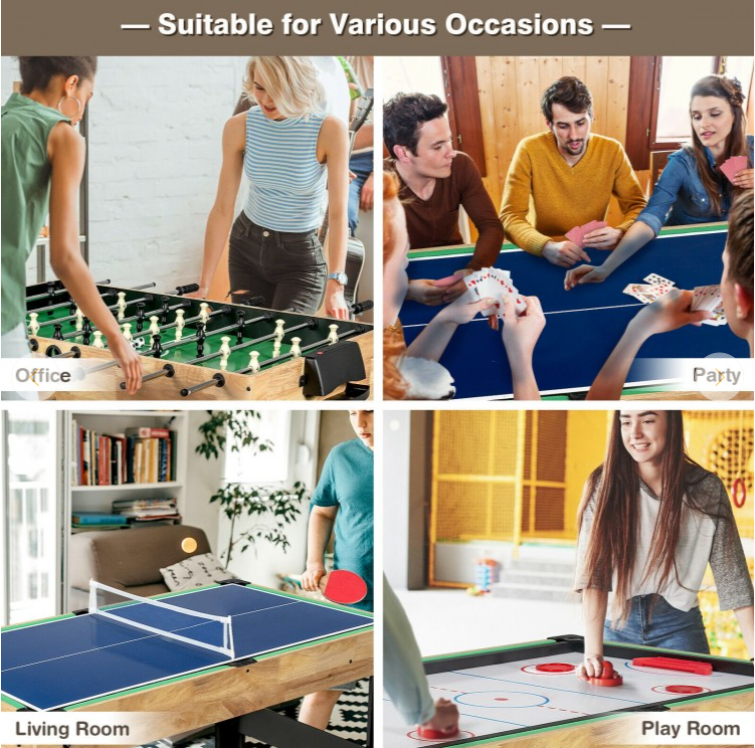 10-in-1 Multi Combo Game Table Set for Home, 1 box, unassembled