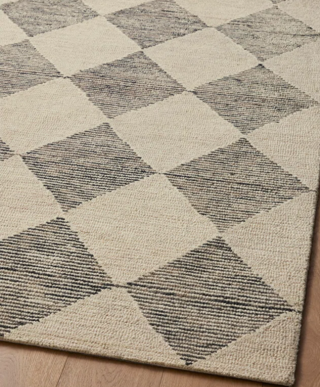 Chris Loves Julia x Loloi Francis Wool,  Beige / Charcoal Rug, 2`6``x 9`9``