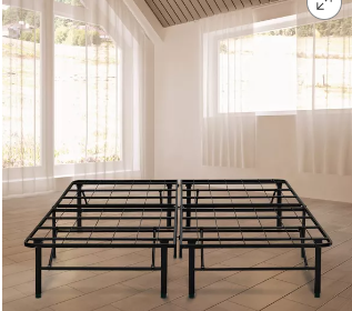 Eco-Lux Metal Platform Base Bed Frame Black - king