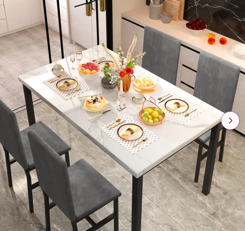 Janece 4 - Person Dining Set, fully assembled, small imperfection