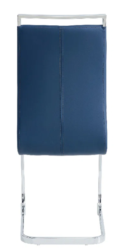 2 PIECE, Leather Solid Back Parsons Chair