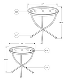 2 Pc, Hawkesbury Common Glass Cross Legs Nesting Tables, scratch & dent