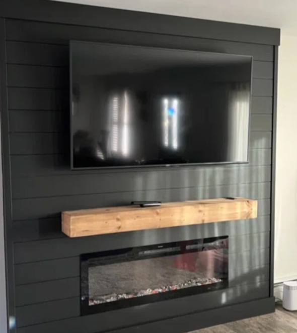 53`` handmade solid wood mantle