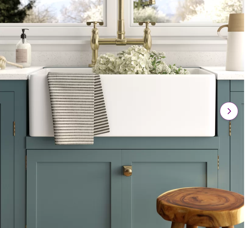 SPECIAL, Edgware 33'' W Single Bowl Fireclay Farmhouse Kitchen Sink