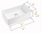 SPECIAL, Edgware 33'' W Single Bowl Fireclay Farmhouse Kitchen Sink