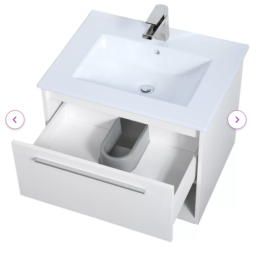 Andover 24'' Single Bathroom Vanity with Porcelain Top, faucet not included