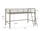 Loft Bed, Twin, fully assembled