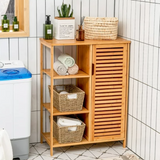 Cabinet Bamboo Storage Cabinet, fully assembled