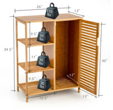 Cabinet Bamboo Storage Cabinet, fully assembled