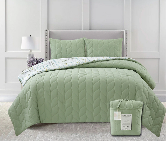 Claro Reversible Quilted Comforter, Double/Queen