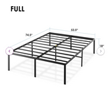 Messancy 18'' Bed Frame, 1 Box, unassembled, full/double