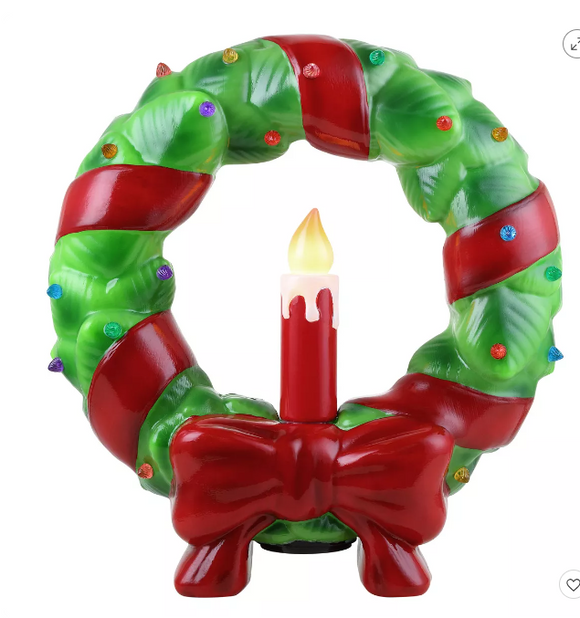 20``Mr. Christmas LED Blow Mold Wreath Outdoor Christmas Decoration