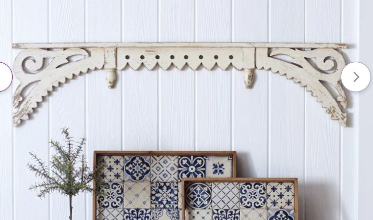 Elkmont Accent Shelf. distressed cream
